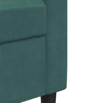 2-Sitzer-Sofa Dunkelgrün 140 cm Samt