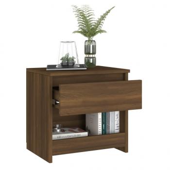 Nachttische 2 Stk. Braun Eichen-Optik 40x30x39cm Holzwerkstoff