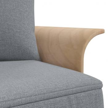 Schlafsofa in L-Form Hellgrau 279x140x70 cm Stoff