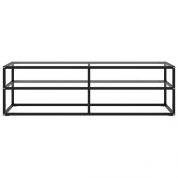 TV-Schrank Schwarz mit Hartglas 140x40x40 cm