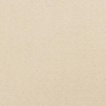 Bettgestell ohne Matratze Creme 120x190 cm Stoff