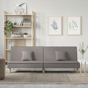 ARDEBO.de - Schlafsofa Taupe Stoff