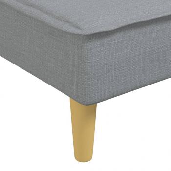 Schlafsofa in L-Form Hellgrau 255x140x70 cm Stoff