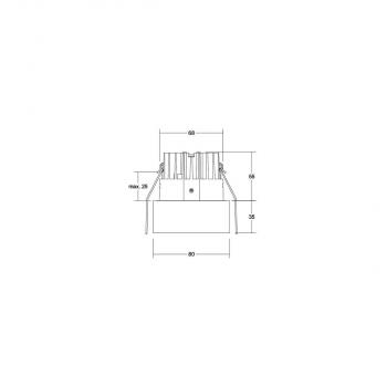 Brumberg LED-Einbaudownlight, 8,9W, 730lm, 3000K, weiß (12391173)