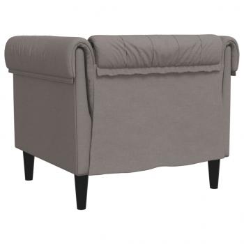 Chesterfield-Sessel Taupe Stoff