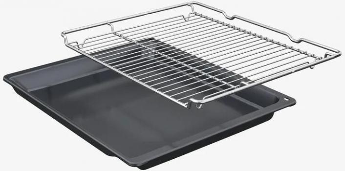 Bosch HBA514BS3 Serie 4 EEK: A+ Einbaubackofen, 71 L, 60 cm breit, 3D-Heißluft, Hydrolytisch, Versenkknebel, Kindersicherung, Edelstahl