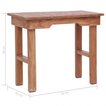 Beistelltisch 70 x 35 x 60 cm Massivholz Mahagoni