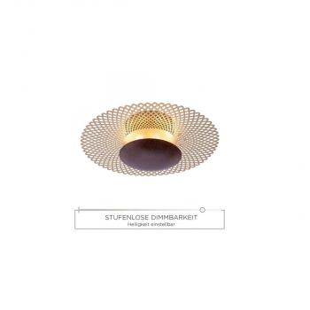 Paul Neuhaus LED Deckenleuchte, rost-gold, indirekt, blendfrei, dimmbar, Memory Funktion, 18W, 2250lm (6551-48)