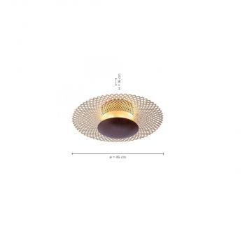 Paul Neuhaus LED Deckenleuchte, rost-gold, indirekt, blendfrei, dimmbar, Memory Funktion, 18W, 2250lm (6551-48)