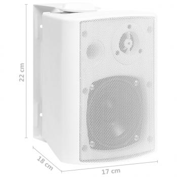 Wandlautsprecher Stereo 2 Stk. Weiß Indoor Outdoor 80W