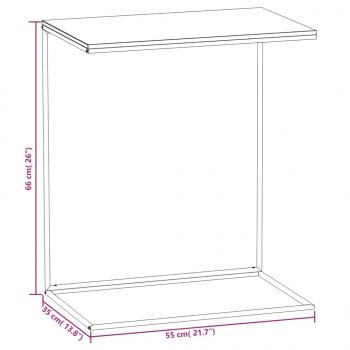 Beistelltisch Weiß 55x35x66 cm Holzwerkstoff