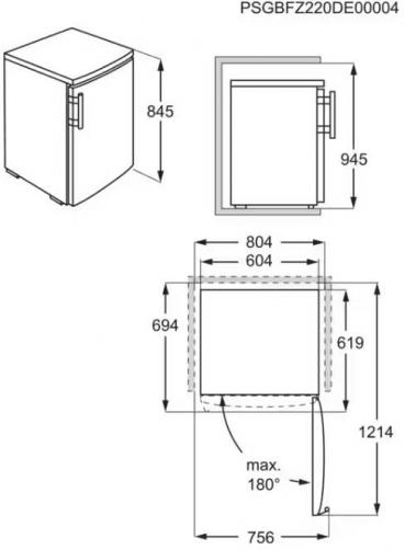 AEG RTB515D1AW Stand Kühlschrank ohne Gefrierfach, 60,4 cm breit, 146 L, LED Beleuchtung, Mechanische Temperaturregelung, unterschiebbar, weiß