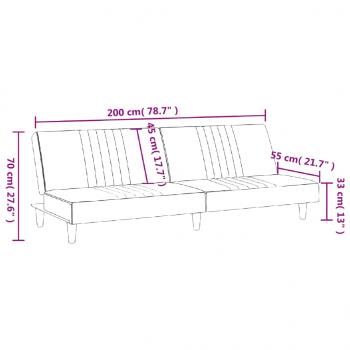 Schlafsofa Schwarz Stoff