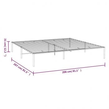 Bettgestell Metall Schwarz 200x200 cm