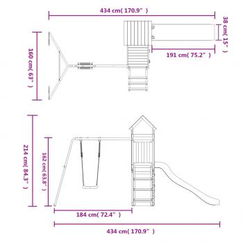 Spielturm Massivholz Douglasie