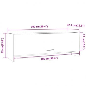 Kleiderschrank Räuchereiche 100x32,5x35 cm Holzwerkstoff