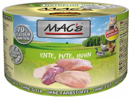 ARDEBO.de MACs Cat Ente, Pute & Huhn 200g