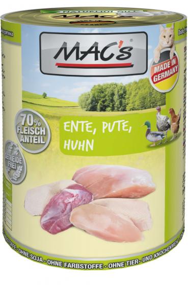 ARDEBO.de MACs Cat Ente, Pute & Huhn 400g