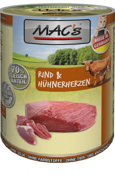 ARDEBO.de MACs Cat Rind & Hühnerherzen 400g