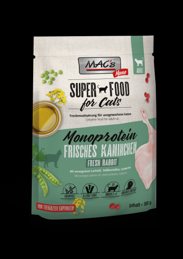 ARDEBO.de MACs Cat Adult Monoprotein Kaninchen 300g