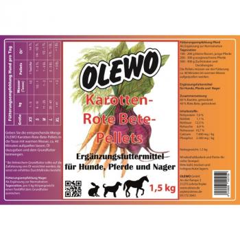 ARDEBO.de OLEWO Karotten-Rote Bete-Pellets 1,5 kg