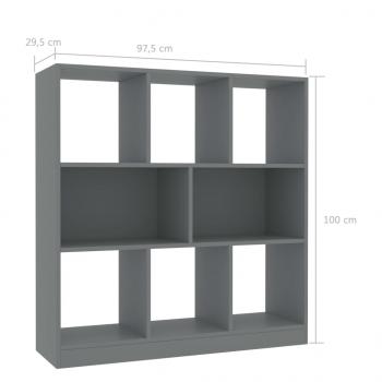 Bücherregal Grau 97,5x29,5x100 cm Holzwerkstoff