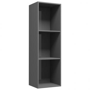 Bücherregal/TV-Schrank Hochglanz-Grau 36x30x114cm Holzwerkstoff