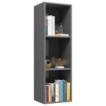 Bücherregal/TV-Schrank Hochglanz-Grau 36x30x114cm Holzwerkstoff