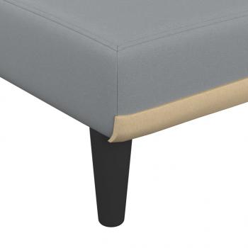 Schlafsofa in L-Form Hellgrau 260x140x70 cm Stoff