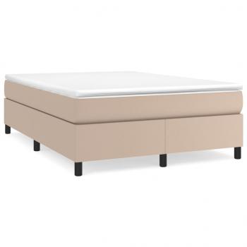 Boxspringbett Matratze Cappuccino-Braun 180x200 cm Kunstleder