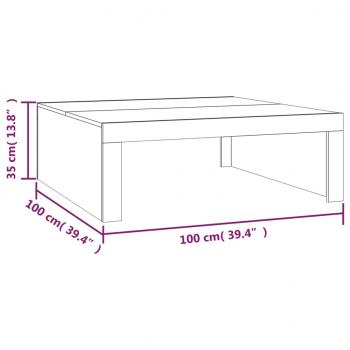 Couchtisch Grau Sonoma 100x100x35 cm Holzwerkstoff