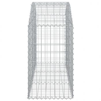 Gabione mit Hochbogen 150x50x80/100 cm Verzinktes Eisen