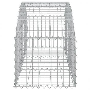 Gabione mit Hochbogen 150x50x40/60 cm Verzinktes Eisen