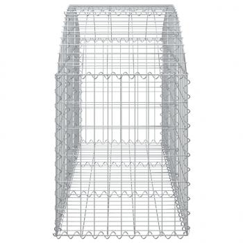 Gabione mit Hochbogen 150x50x60/80 cm Verzinktes Eisen