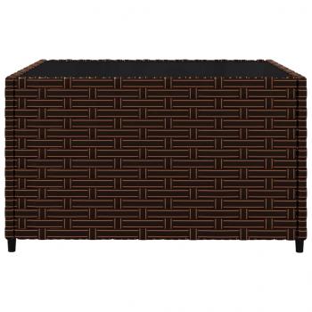 3-tlg. Garten-Lounge-Set mit Kissen Braun Poly Rattan