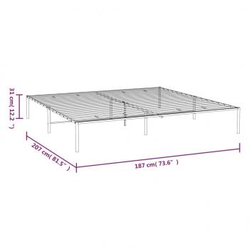 Bettgestell Metall Weiß 180x200 cm