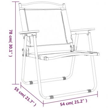 Campingstühle 2 Stk. Grün 54x55x78 cm Oxford-Gewebe