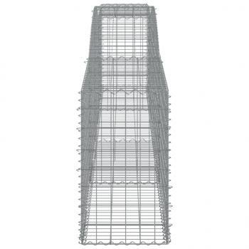 Gabione mit Hochbogen 400x50x80/100 cm Verzinktes Eisen