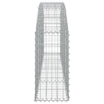 Gabione mit Hochbogen 200x30x60/80 cm Verzinktes Eisen
