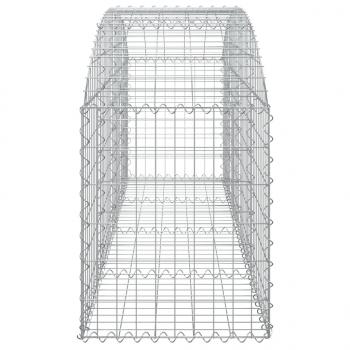 Gabione mit Hochbogen 200x50x60/80 cm Verzinktes Eisen