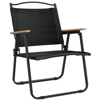 Campingstühle 2 Stk. Schwarz 54x55x78 cm Oxford-Gewebe