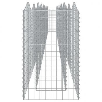 Gabionen-Hochbeet mit Hochbogen 800x50x100 cm Verzinktes Eisen