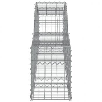 Gabione mit Hochbogen 300x30x40/60 cm Verzinktes Eisen