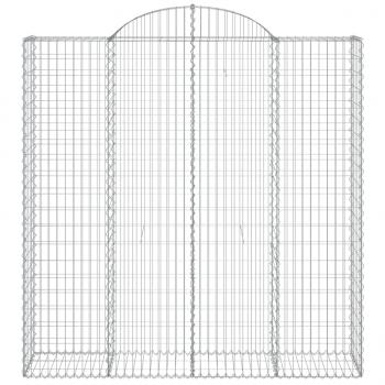 Gabione mit Hochbogen 200x50x200/220 cm Verzinktes Eisen