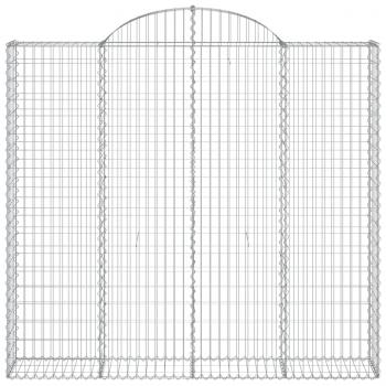 Gabione mit Hochbogen 200x50x180/200 cm Verzinktes Eisen