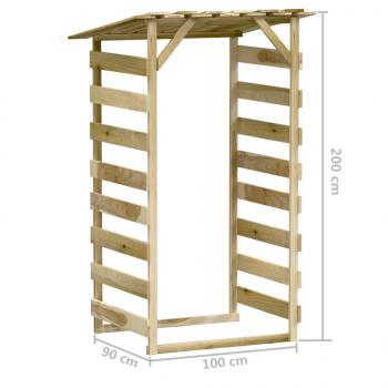 Pergola mit Dach 100x90x200 cm Imprägniertes Kiefernholz