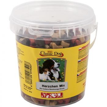 ARDEBO.de Classic Dog Snack Herzchen Mix 500g im Eimer