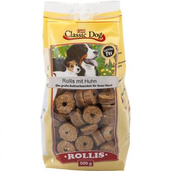 ARDEBO.de Classic Dog Snack Rollis mit Huhn 500g