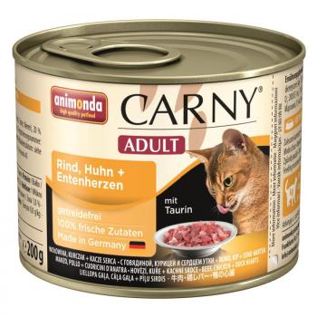 ARDEBO.de Animonda Cat Carny Adult Rind & Huhn & Entenherzen 200g