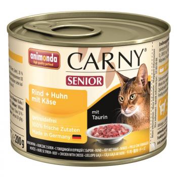 ARDEBO.de Animonda Cat Carny Senior Rind & Huhn mit Käse 200g